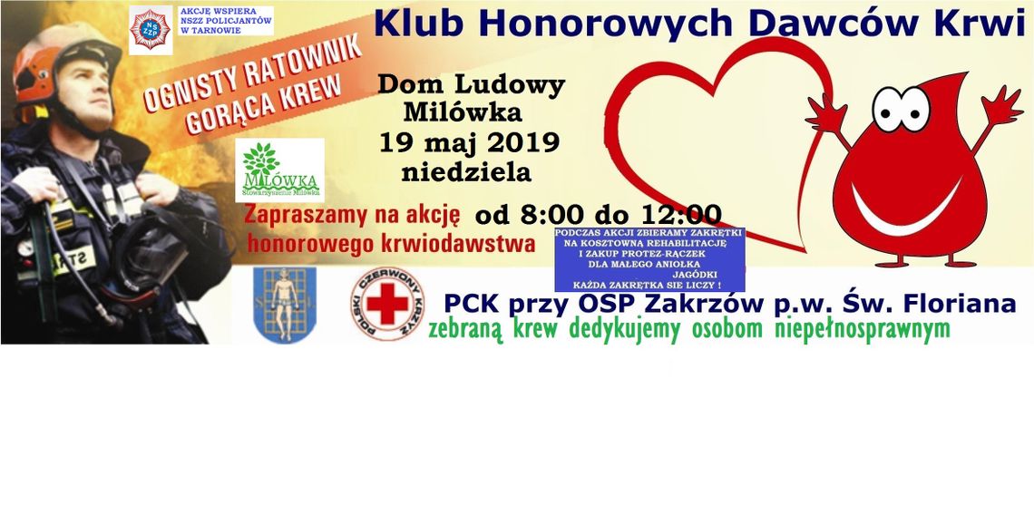 Zapraszamy na akcję poboru krwi oraz zbiórki zakrętek do Milówki Zapraszamy na akcję poboru krwi oraz zbiórki zakrętek do Milówki