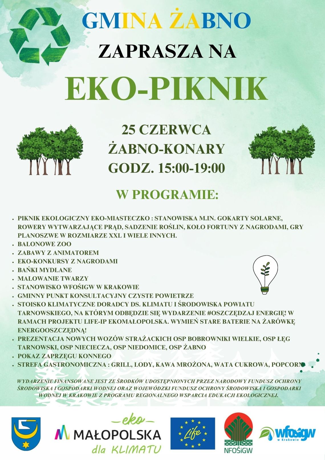 Zapraszamy na EKO-PIKNIK do Gminy Żabno Zapraszamy na EKO-PIKNIK do Gminy Żabno