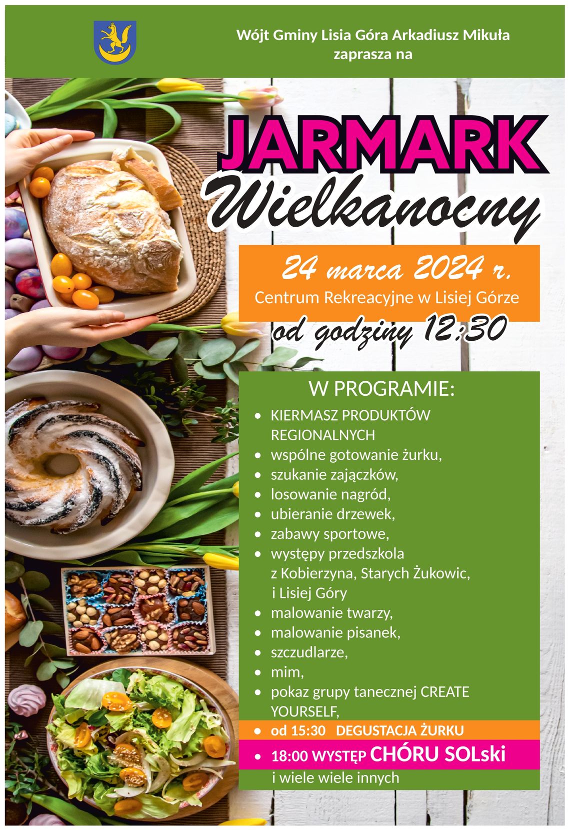 Zapraszamy na Jarmark Wielkanocny do Lisiej Góry