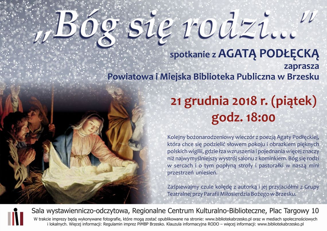 Zapraszamy na kolejne spotkanie poetyckie z Agatą Podłęcką Zapraszamy na kolejne spotkanie poetyckie z Agatą Podłęcką