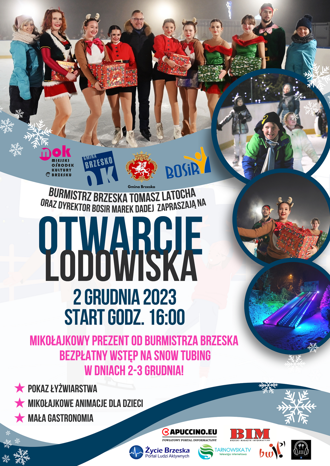 Zapraszamy na otwarcie lodowiska w Brzesku Zapraszamy na otwarcie lodowiska w Brzesku