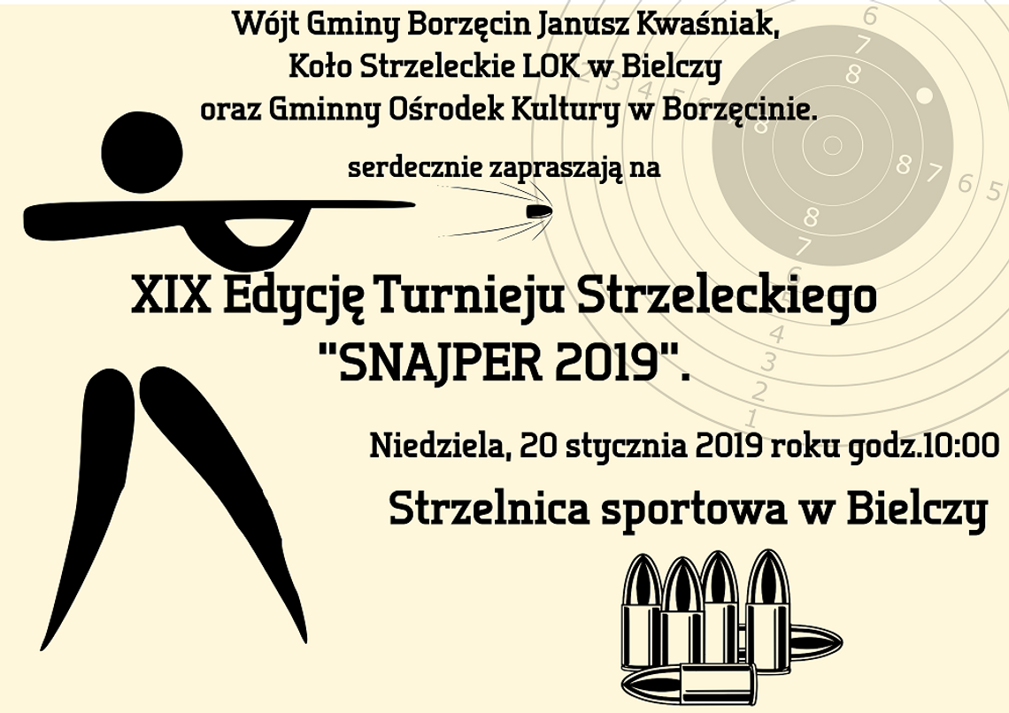 Zaproszenie do Bielczy na 19. Turniej Strzelecki Snajper