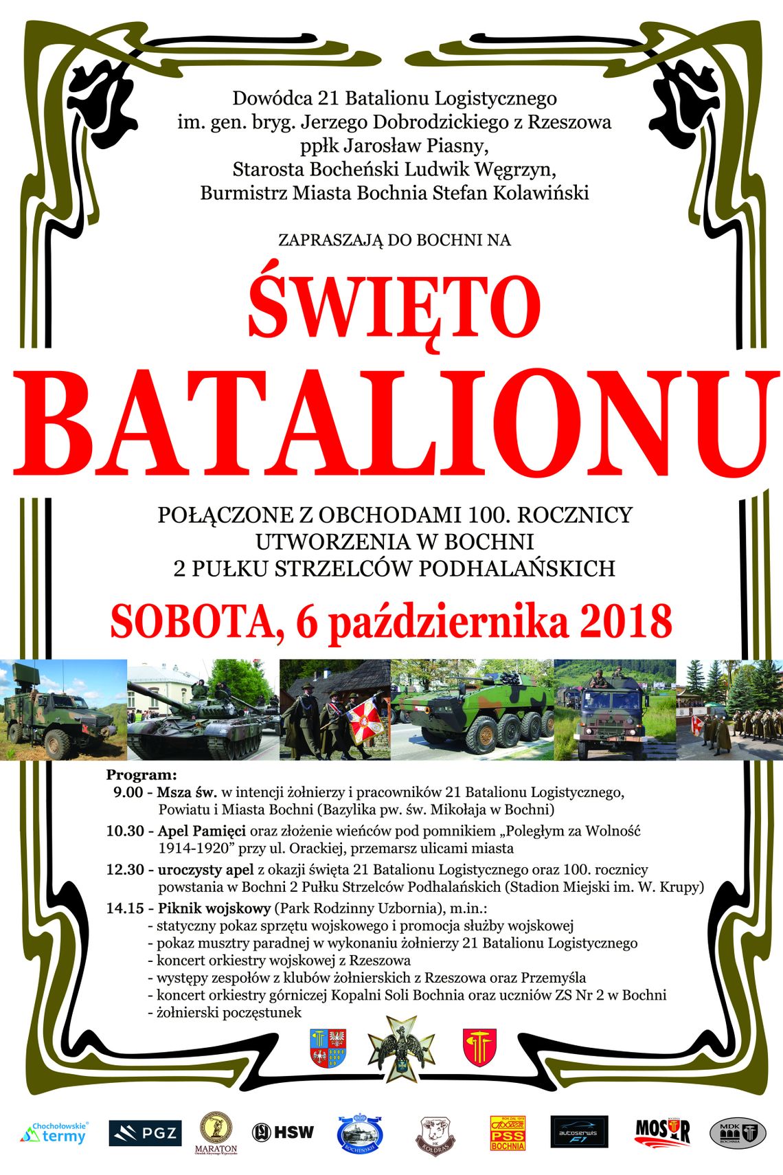 Zaproszenie do Bochni na święto batalionu Zaproszenie do Bochni na święto batalionu