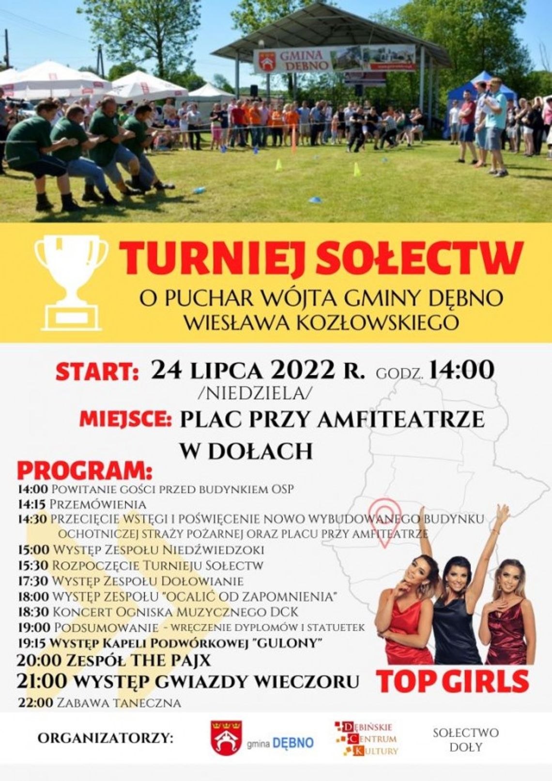 Zaproszenie do udziału w V Turnieju Sołectw o Puchar Wójta Gminy Dębno Zaproszenie do udziału w V Turnieju Sołectw o Puchar Wójta Gminy Dębno