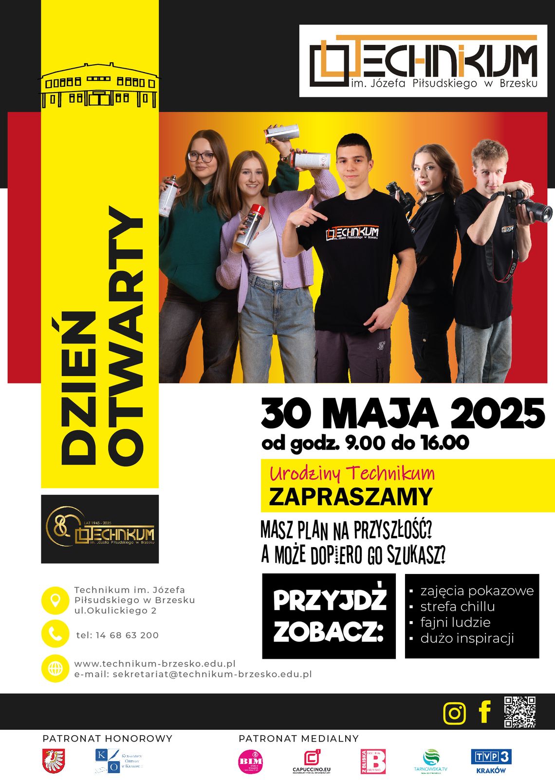 Zaproszenie na Dzień Otwarty Technikum im. J. Piłsudskiego w Brzesku Zaproszenie na Dzień Otwarty Technikum im. J. Piłsudskiego w Brzesku