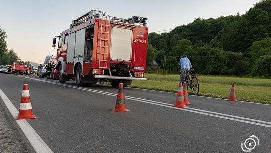Wypadek na DW 975 w Olszynach, 20.06.2021 r.. ok. 19.30[ZDJĘCIA]