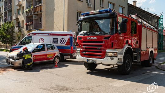 Wypadek na skrzyżowaniu ulic Mościckiego/Krasińskiego [ZDJĘCIA]