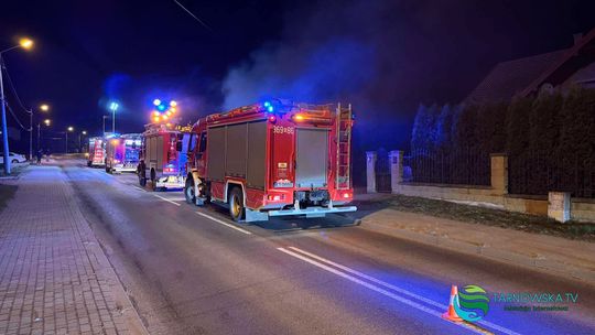 Pożar budynku przy Krzyskiej w Tarnowie (Zdjęcia)