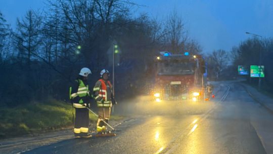 Plama oleju od Wierzchosławic po Szerzyny (zdjęcia) Plama oleju od Wierzchosławic po Szerzyny (zdjęcia)
