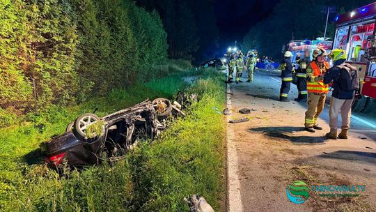 Wypadek 4 samochodów na ul. Mieleckiej w Lisiej Górze [zdjęcia]