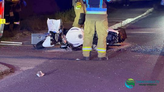Zderzenie samochodu z motocyklem w Koszycach Małych [zdjęcia]